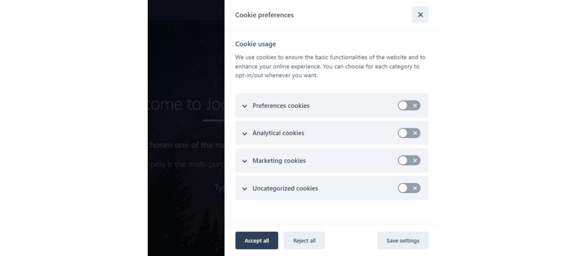 Plugin za nadzor piškotkov